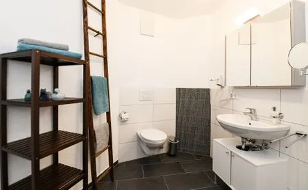 Badezimmer Studio-Ferienwohnung 7a GOLDIGES ECK mit Terrasse