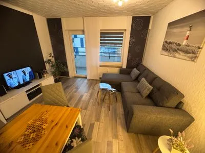 Wohnzimmer Ferienwohnung im Haus Nordland App 106 (Hund) / Stellplatz 106