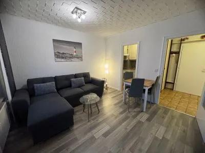 Wohnzimmer Ferienwohnung im Haus Nordland App 106 (Hund)