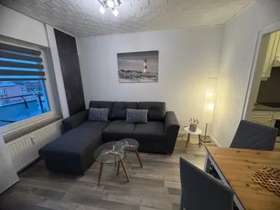 Wohnzimmer Ferienwohnung im Haus Nordland App 106 (Hund)