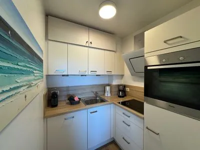 Küche / Küchenzeile Ferienwohnung im Haus Nordland App 43