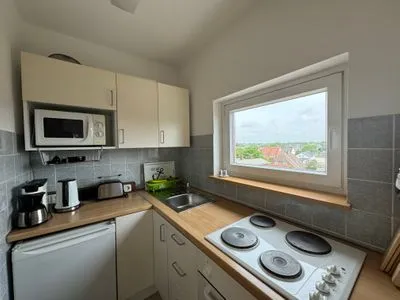 Küche / Küchenzeile Ferienwohnung im Haus Nordland App 82