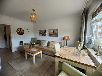 Wohnzimmer Ferienwohnung im Haus Nordland App 35(Hund)