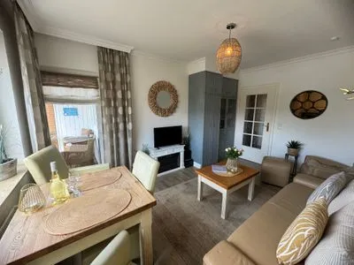 Wohnzimmer Ferienwohnung im Haus Nordland App 35(Hund)