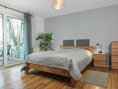 Wohnzimmer Residenz am Yachthafen Mann un Fru