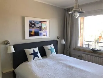 Schlafzimmer Ferienwohnung im Haus Nordland App 34 (Hund)