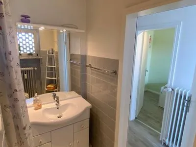 Badezimmer Ferienwohnung Strandblick
