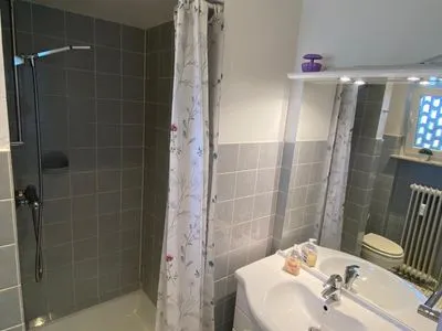 Badezimmer Ferienwohnung Strandblick
