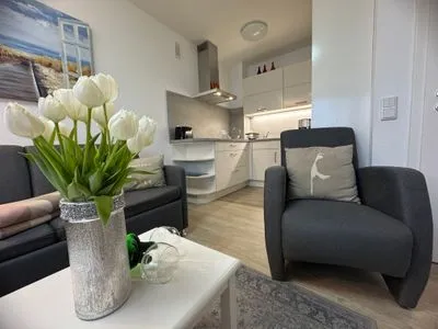 Küche / Küchenzeile Ferienwohnung im Haus Nordland App 80