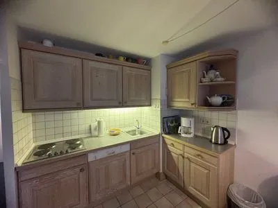 Küche offen zum Wohn und Schlafbereich Ferienwohnung im Hanseatenhaus App. 3