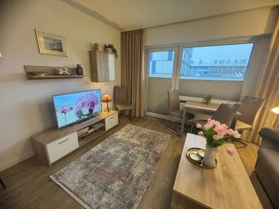 Wohnzimmer Ferienwohnung im Haus Nordland App 25(Hund)