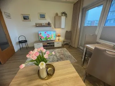 Wohnzimmer Ferienwohnung im Haus Nordland App 25(Hund)