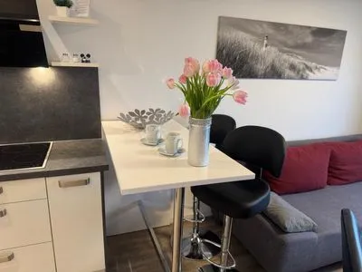 Küche / Küchenzeile Ferienwohnung im Haus Nordland App 97