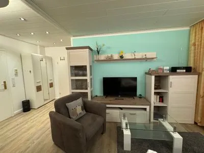 Wohnzimmer Ferienwohnung im Haus Nordland App 76 (Hund)