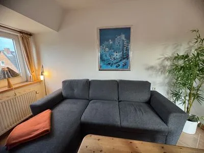 Wohnzimmer Ferienwohnung im DikWai Fewo A in Rantum