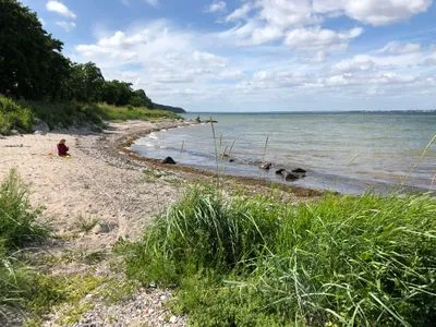 Naturstrand Mühlendamm (3km entfernt) Reetdachkate Fuchsgraben