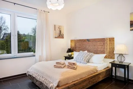 Schlafzimmer Ferienwohnung Shabby-Chick Eckernförde
