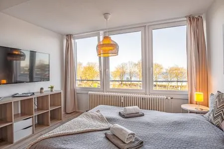 Bett Ferienwohnung Strandblick Eckernförde