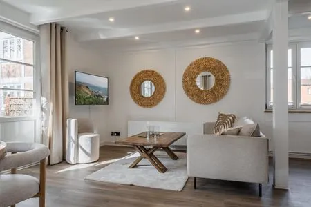 Wohnzimmer Ferienwohnung Nordseelounge Pellworm