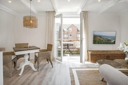 Wohnzimmer Ferienwohnung Nordlicht Refugium Pellworm