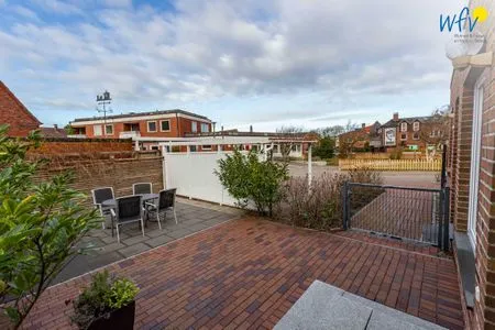 Terrasse Haus Dünenrose Ferienwohnung Octopus