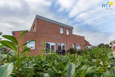 Fassade / Eingang Haus Dünenrose Ferienwohnung Arielle