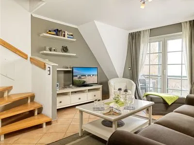 Wohnzimmer Landhaus am Meer Friesenstübchen