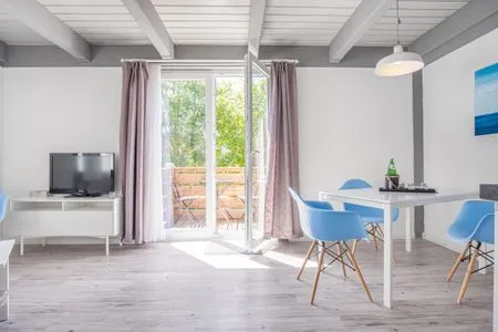 Wohnzimmer Ferienwohnung Deich & Chill Pellworm