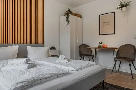 Bett Ferienwohnung Förde-Stübchen Eckernförde