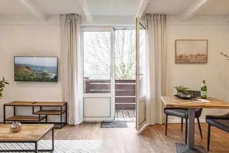 Wohnzimmer Ferienwohnung Wattenmeer Auszeit Pellworm