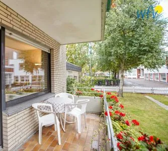 Balkon Haus Bonhuis Ferienwohnung Gartenblick