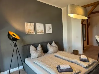 Wohnzimmer Gemütliches Dachgeschoss-Appartement "Nina" in Halle mit 2 Schlafzimmern und Stellplatz