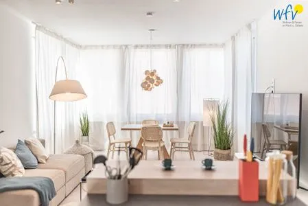 Wohnzimmer Haus Hummer Köbes Ferienwohnung Oscar