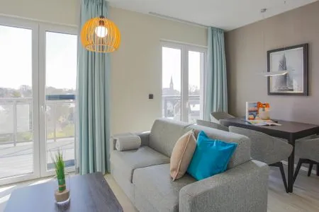 Ferienwohnung Sommerzeit Ostseebad Wustrow ZweiWasser Alte Seefahrtschule Heller Wohnbereich  Sommerzeit