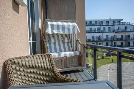 Ferienwohnung Wellenreiter Ostseebad Wustrow - ZweiWasser Alte Seefahrtschule Balkon  Wellenreiter