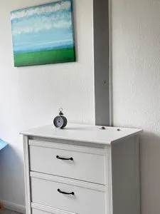 Wohnzimmer Ferienwohnung Pellwormer Inselperle