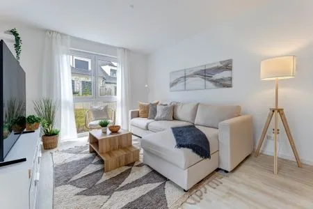 Wohnzimmer Bernsteinquartier, Dünengras, Whg. 04.39