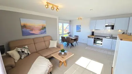 Wohnzimmer Ferienwohnung "Ankerplatz" am Schönberger Strand