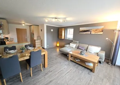 Wohnzimmer Ferienwohnung "Auszeit" Ostseenah am Schönberger Strand