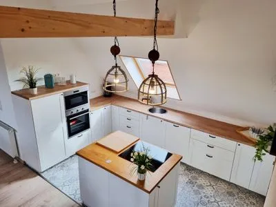 Küche / Küchenzeile Ferienwohnung "Feldkieker" in Schwartbuck