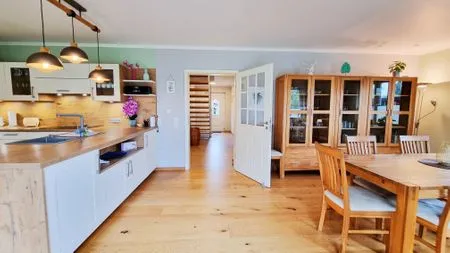 Küche / Küchenzeile Ferienhaus "Himi" in unmittelbarer Nähe des Passader Sees