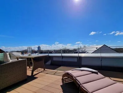 Balkon Ferienwohnung "Himmel und Meer" 1. Reihe in Kalifornien