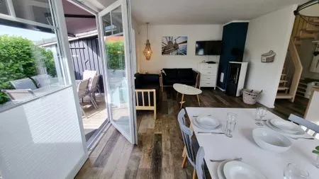 Wohnzimmer Schwedenhaushälfte "Lieblingsplatz" Sehlendorf an der Ostsee