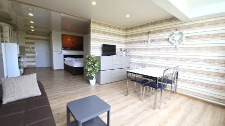 Wohnzimmer Ferienwohnung "Möwe" in Schönberg-Holm an der Ostsee