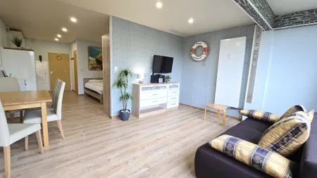 Wohnzimmer Ferienwohnung "Seepferdchen" in Schönberg-Holm an der Ostsee