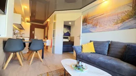 Wohnzimmer Ferienwohnung "Strandleben" Stilvoller Urlaub an der Ostsee