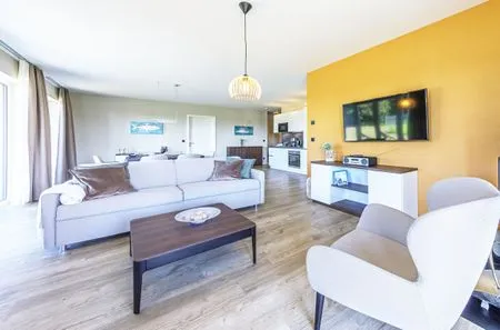 Ferienwohnung Strandidylle Ostseebad Wustrow Sitzecke  Strandidylle