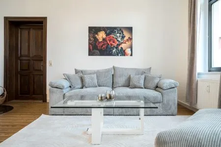 Ferienwohnung InselLiebe in Malchow - Couch im Wohnbereich  InselLiebe