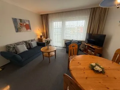 Wohnzimmer Ferienwohnung im Haus Nordland App 48,(Hund)
