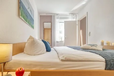 Schlafzimmer mit Doppelbett Residenz am Strand Backfisch - Wohnung 5-66